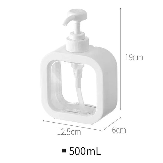 Dispensadores de jabón para baño de500ml, loción rellenable, champú, soporte para Gel de ducha, dispensador portátil de viaje, botella con bomba de baño vacía