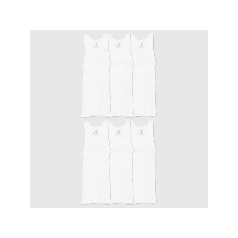 Camisetas de tirantes/ Tanques Hanes Men's 6pk - Blanco talla 2Xl