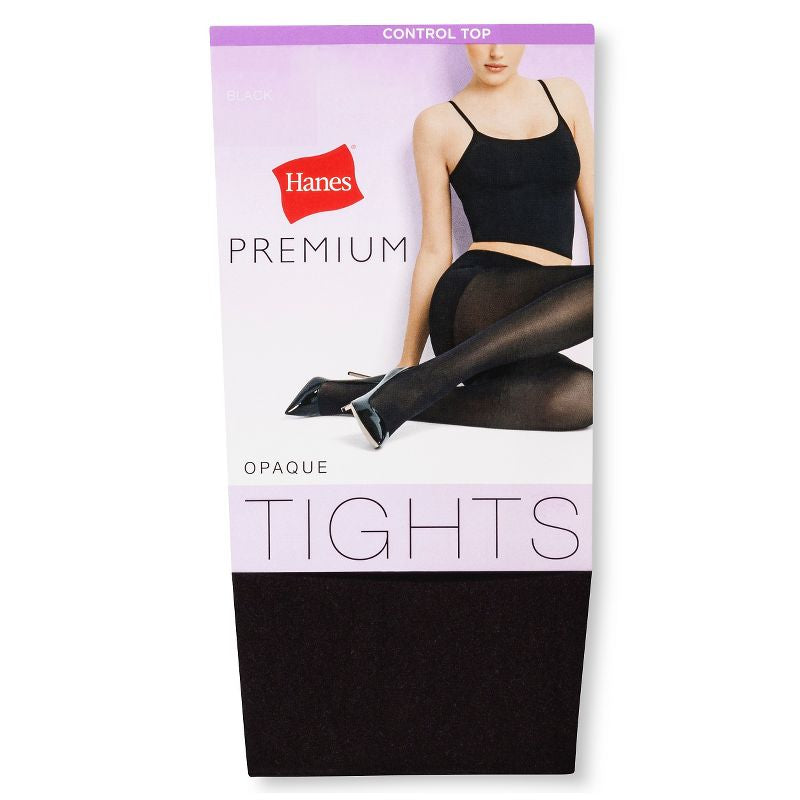 Medias opacas Hanes Premium para mujer de 2pk - Negro