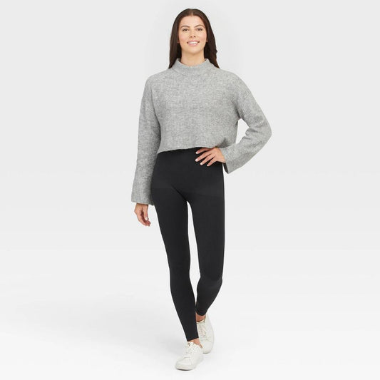 Leggings sin costuras de cintura alta para mujer ASSETS by SPANX - Negro- Talla M