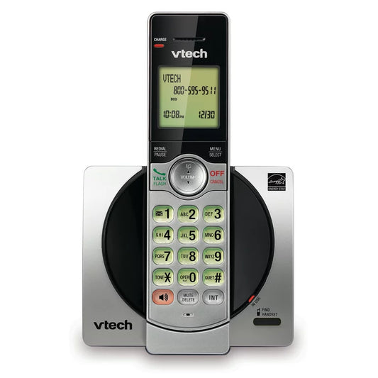 Teléfono inalámbrico expandible VTech DECT 6.0 con bloqueo de llamadas, CS6919 (plata y negro)