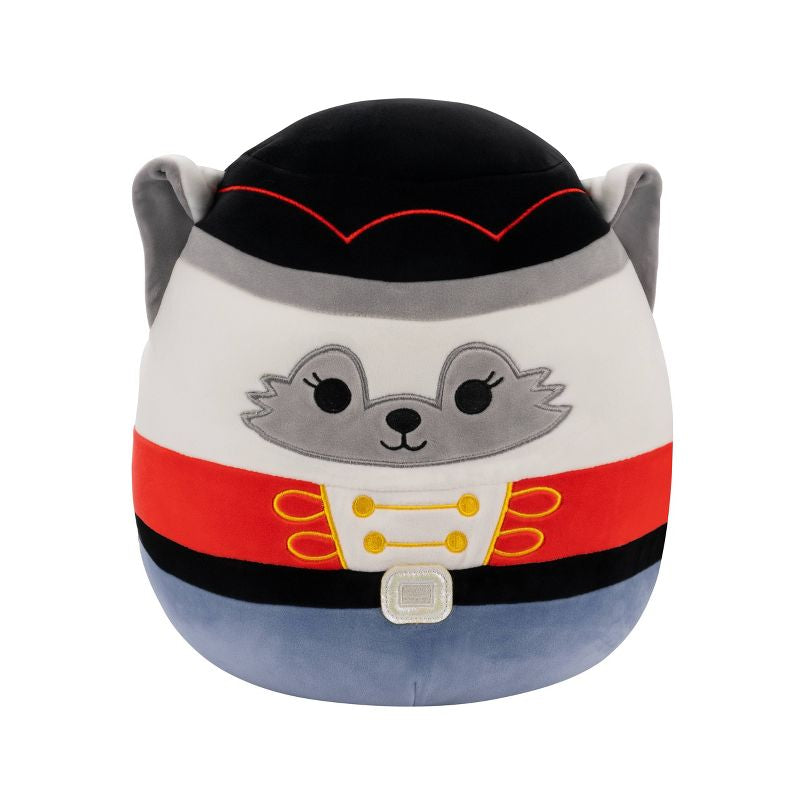 Squishmallows Zorro de invierno de 12" con traje de cascanueces de felpa mediana