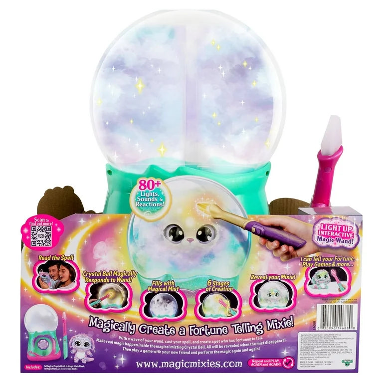 Magic Mixies Sparkle Bola de cristal mágica con exclusivo juguete de peluche Sparkle interactivo de 8 pulgadas Mayores de 5 años