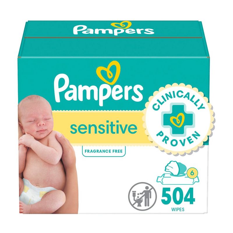 Toallitas Sensitive para bebés Pampers- 504 ( 6 paquetes )