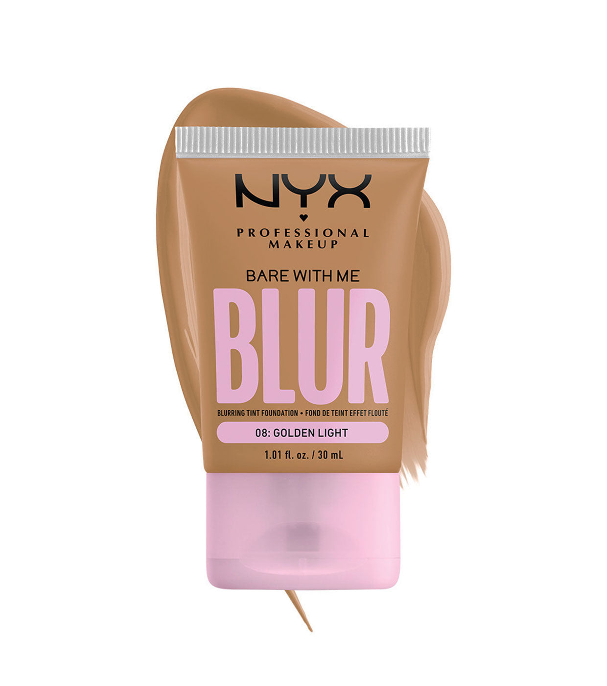 Maquillaje profesional Nyx - Base borrosa desnuda conmigo Tinte de piel borroso - 08: Golden Light