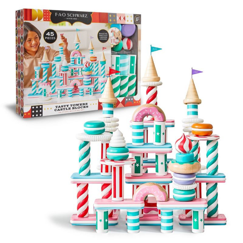 FAO Schwarz Tasty Towers Castle Blocks Set - 45 piezas