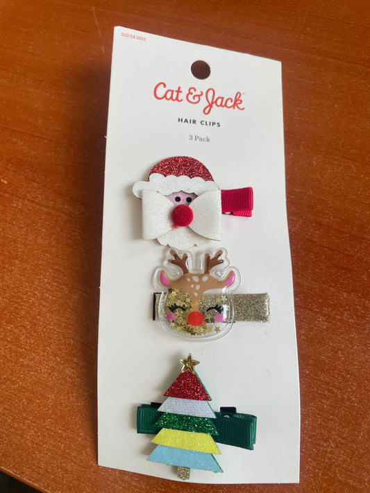 Cat & Jack - ganchos para niñas - set de 3 - navideño