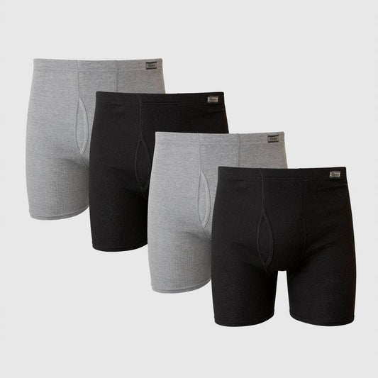 Hannes Men's Comfort Soft Waistband Boxer Briefs 5pk - Negro/Gris