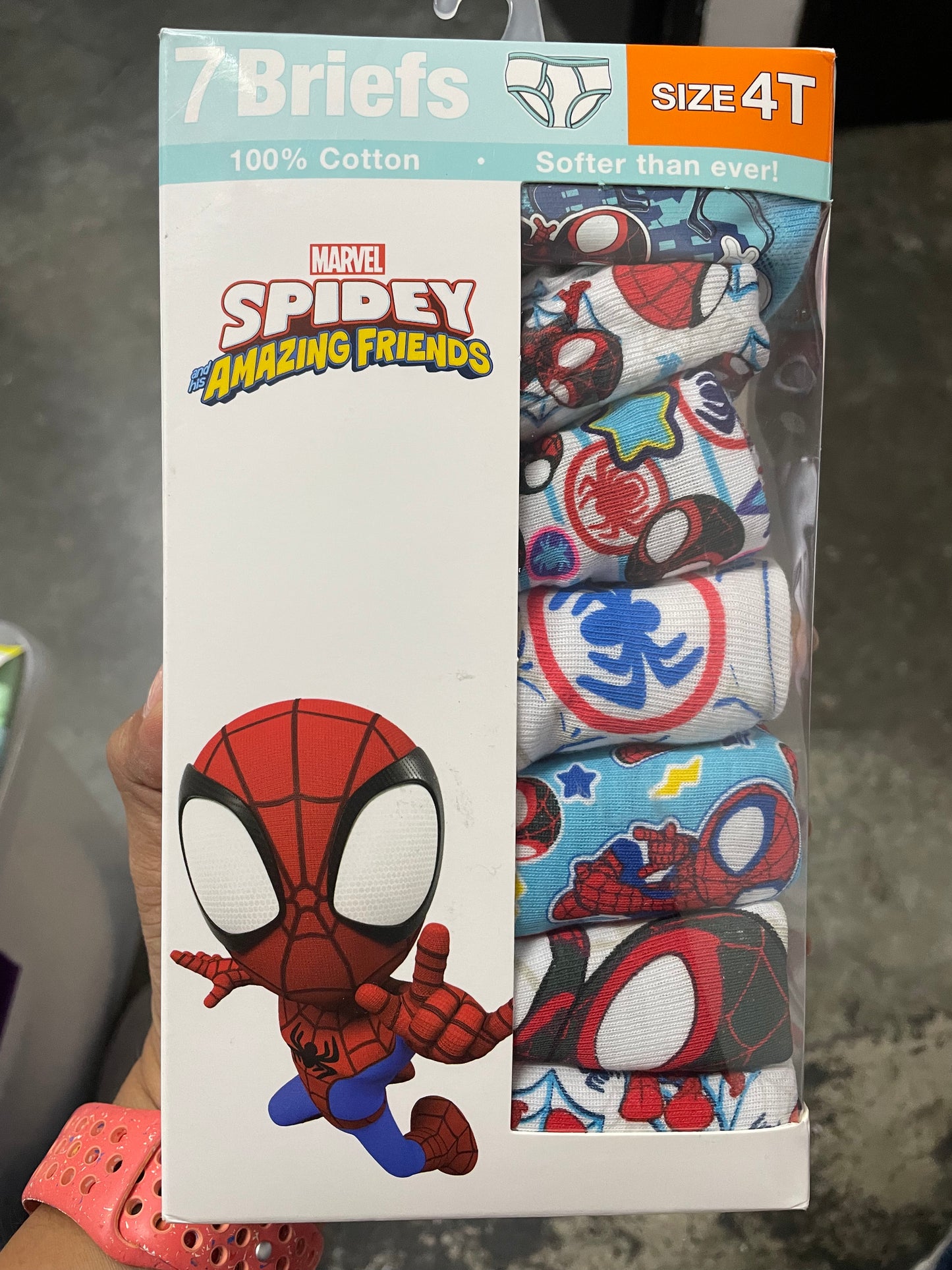 Ropa interior Marvel Spider-Man de 7 piezas para niños pequeños- talla 4T