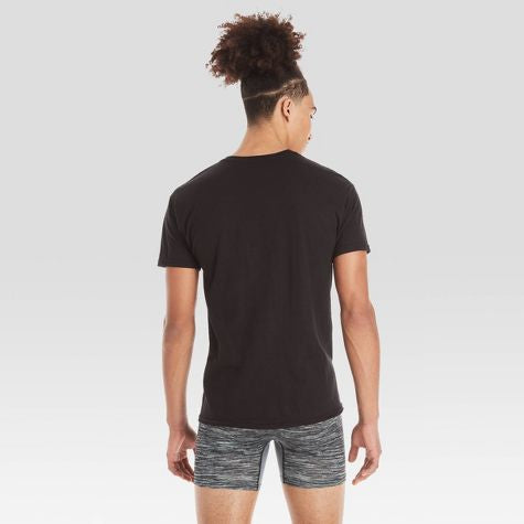 Camiseta Hanes Men's Premium 5pk Slim Fit Crew Neck - Negro- talla L