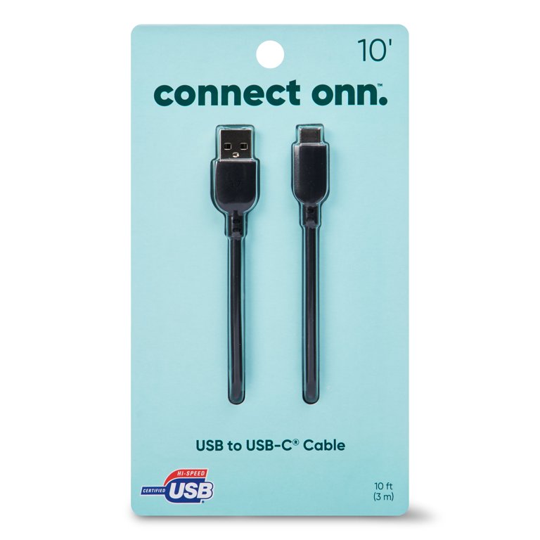 Cable USB C Connect Onn 10 pulgadas