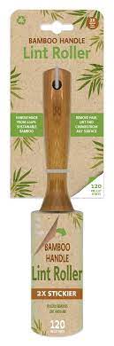 Lint roller with bamboo handler