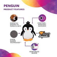 Worldwise Penquin con Silent Squeaker Dog Toy