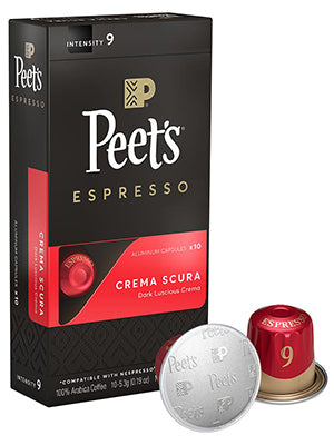 Peet's Coffee - Cápsulas de café espresso descafeinado Ristretto Intensity 9