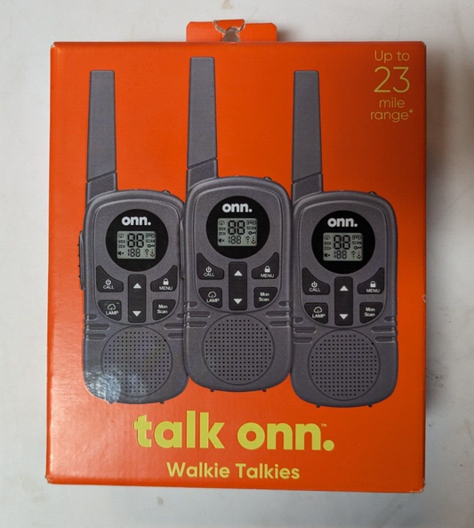 Walkie-Talkies ONN 23 millas alcance paquete de 3