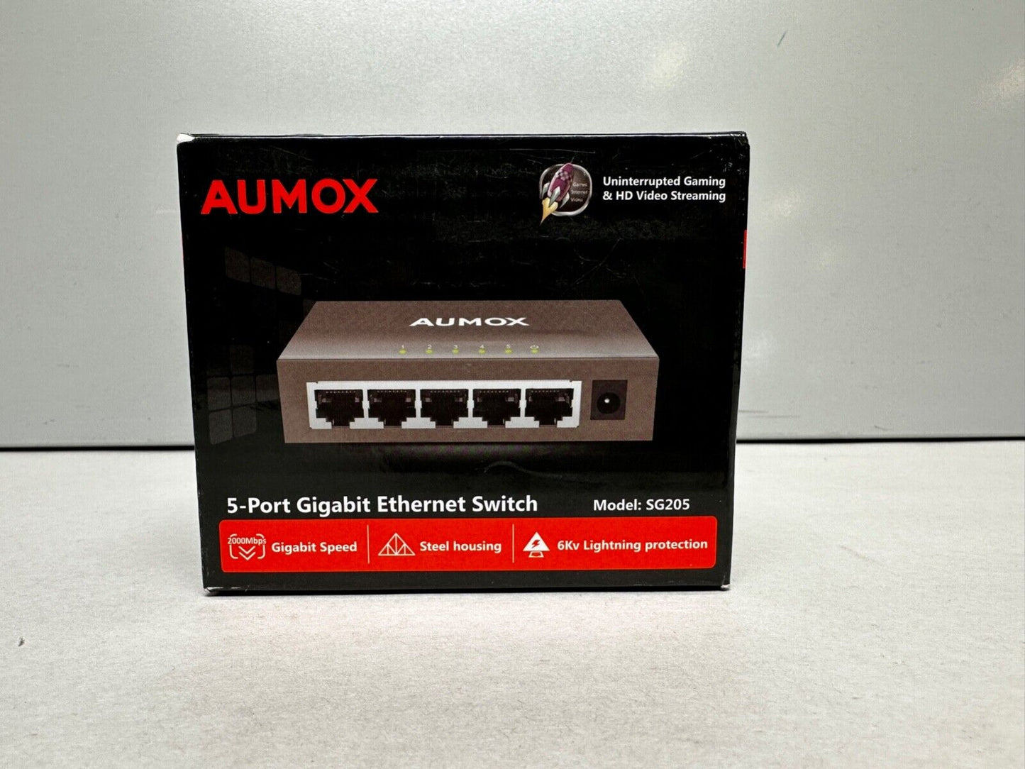 Conmutador Ethernet Gigabit Aumox 5 puertos