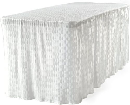 Mantel de mesa plegable de 4 pies blanco 24x48x29